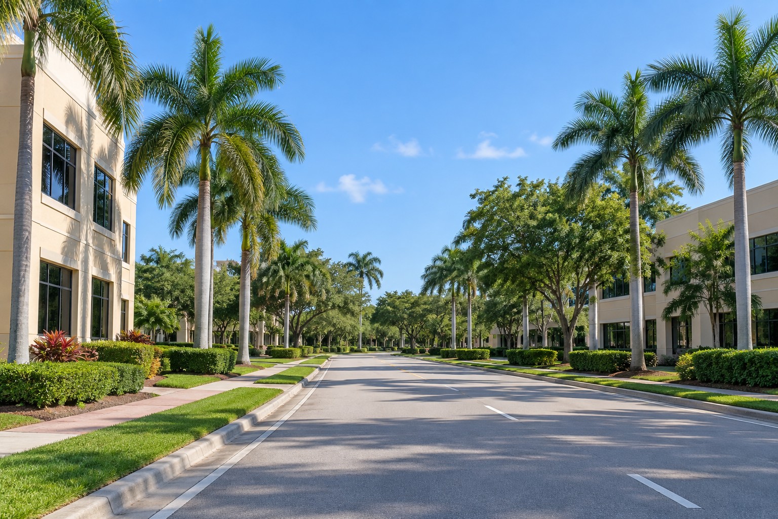 A Coral Springs, FL office street, illustrative